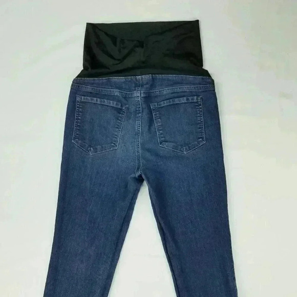 Loft Sz 2M Maternity Blue Denim Jeans Cotton Blend - Picture 1 of 12